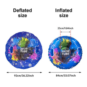 Colorful Inflatable Snow Tube Ring Thickened Pvc Seat With Handles 1005010273356530-HXQ-XC-BDZ