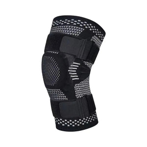 Compression Knee Brace Sleeve With Side Stabilizers Patella Gel And Straps 1005005843095625-1PCS Light Grey-S
