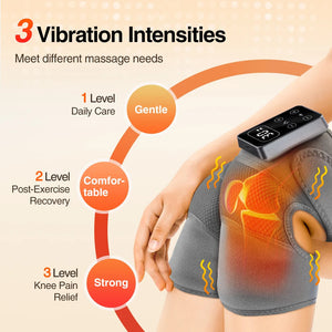 Cordless Heated Knee Wrap Massager With Vibration And Adjustable Straps 1005009534349815-3 Modes Update-1pcs