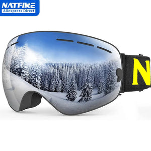 Double Layer Anti Fog Uv400 Ski Goggles With Mirror Coating 1005007171296069-Yellow