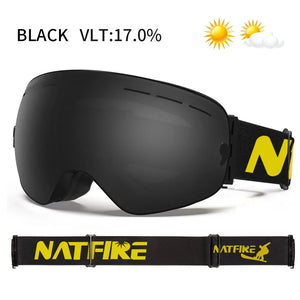 Double Layer Anti Fog Uv400 Ski Goggles With Mirror Coating 1005007171296069-Yellow