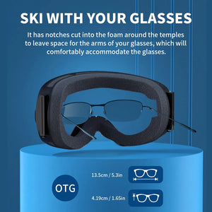 Double Layer Anti Fog Uv400 Ski Goggles With Mirror Coating 1005007171296069-Yellow