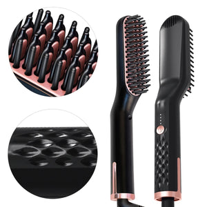 Electric Beard Brush Heated Styling Brush for Men Ion Hair Straightening Tool