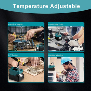 Electric Cordless Soldering Iron Portable Soldering Station Compatible with Makita and Adjustable Temperature Control