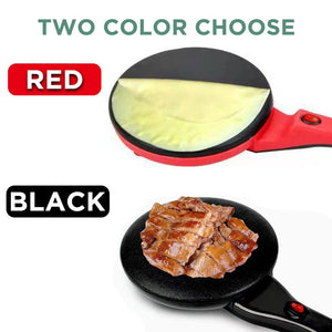 Electric Crepe Maker Non Stick Griddle Pan With Push Button Control 1005006968080263-JB12-Red-110V