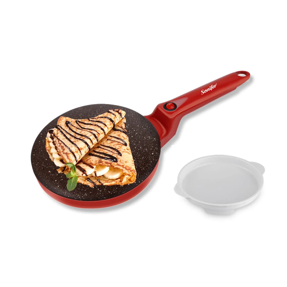 Electric Crepe Maker With Non Stick Plate 600W Hanging Handle Black 1005007409270261-WHITE-UK