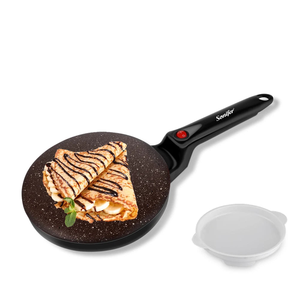 Electric Crepe Maker With Non Stick Plate 600W Hanging Handle Black 1005007409270261-WHITE-UK