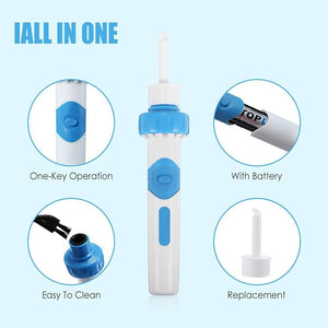 Electric Ear Wax Remover with Safe Suction for Adults & Kids