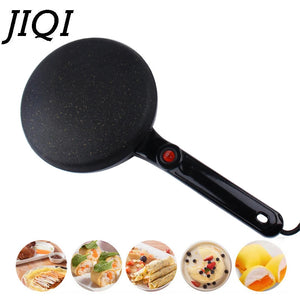 Electric Non Stick Crepe Maker Pancake Baking Pan With Handle 1005003594015322-Black color-220V