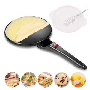 Electric Non Stick Crepe Maker Pancake Baking Pan With Handle 1005003594015322-Black color-220V