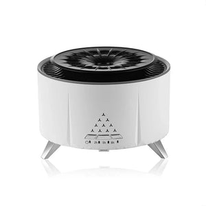 Flame Volcano Air Humidifier Essential Oil Diffuser With Bluetooth White Noise 1005006191758401-White-AU-Standard model
