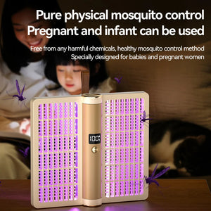 Foldable Electric Mosquito Swatter With Anti Mosquito Lamp Zapper 1005009510893894-Grey