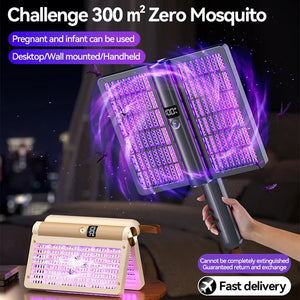 Foldable Electric Mosquito Swatter With Anti Mosquito Lamp Zapper 1005009510893894-Grey