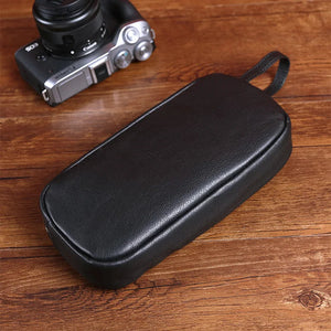 Genuine Leather Men Clutch Wallet With Zipper, Valentines Gifts For Him 1005004807772222-Black