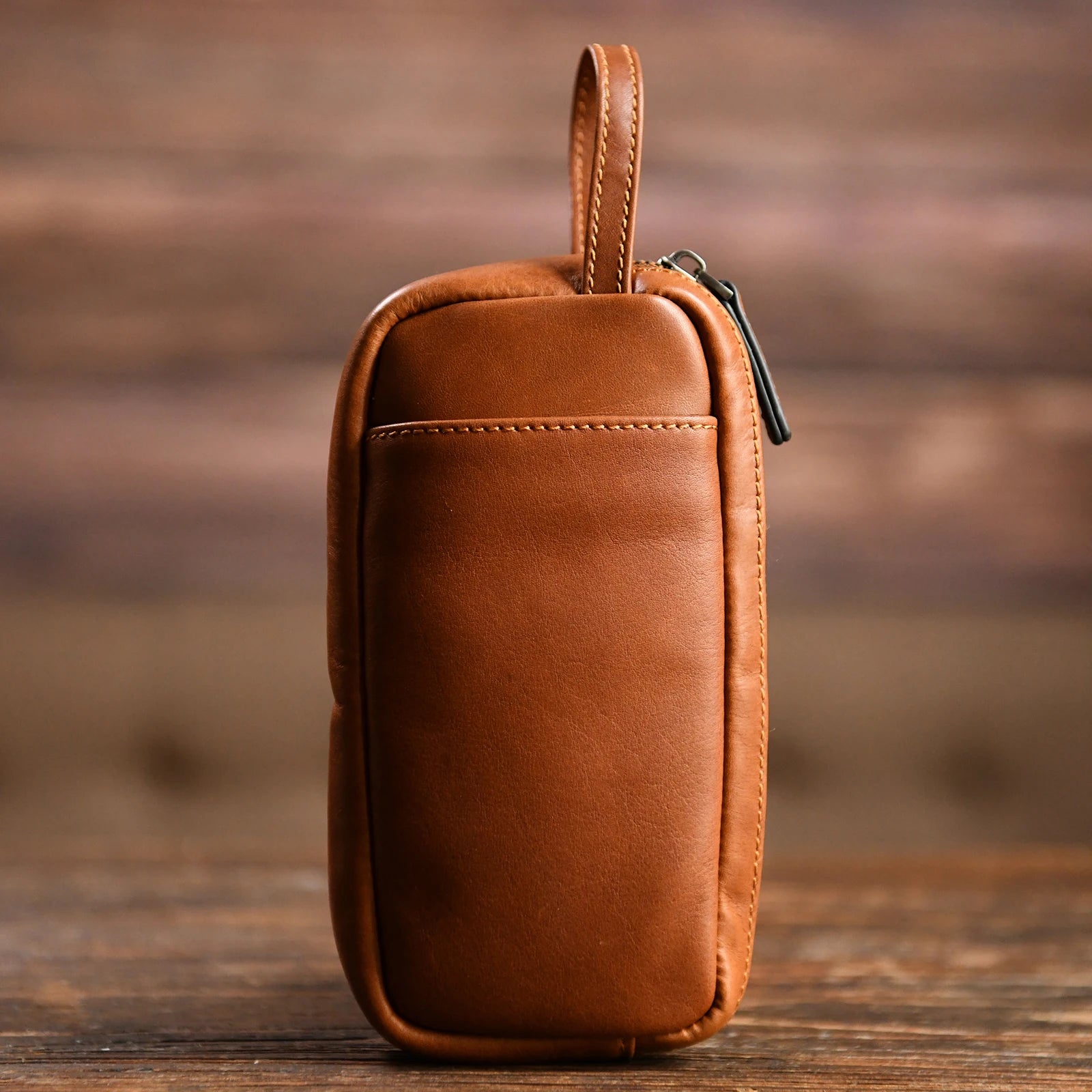 Genuine Leather Men Clutch Wallet With Zipper, Valentines Gifts For Him 1005004807772222-Black