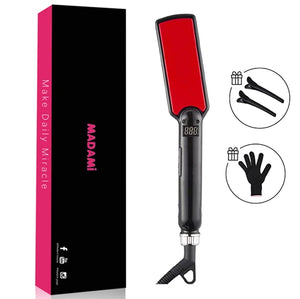 Titanium Hair Straightener Curler 480°F Dual Voltage