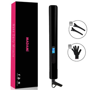 Titanium Hair Straightener Curler 480°F Dual Voltage