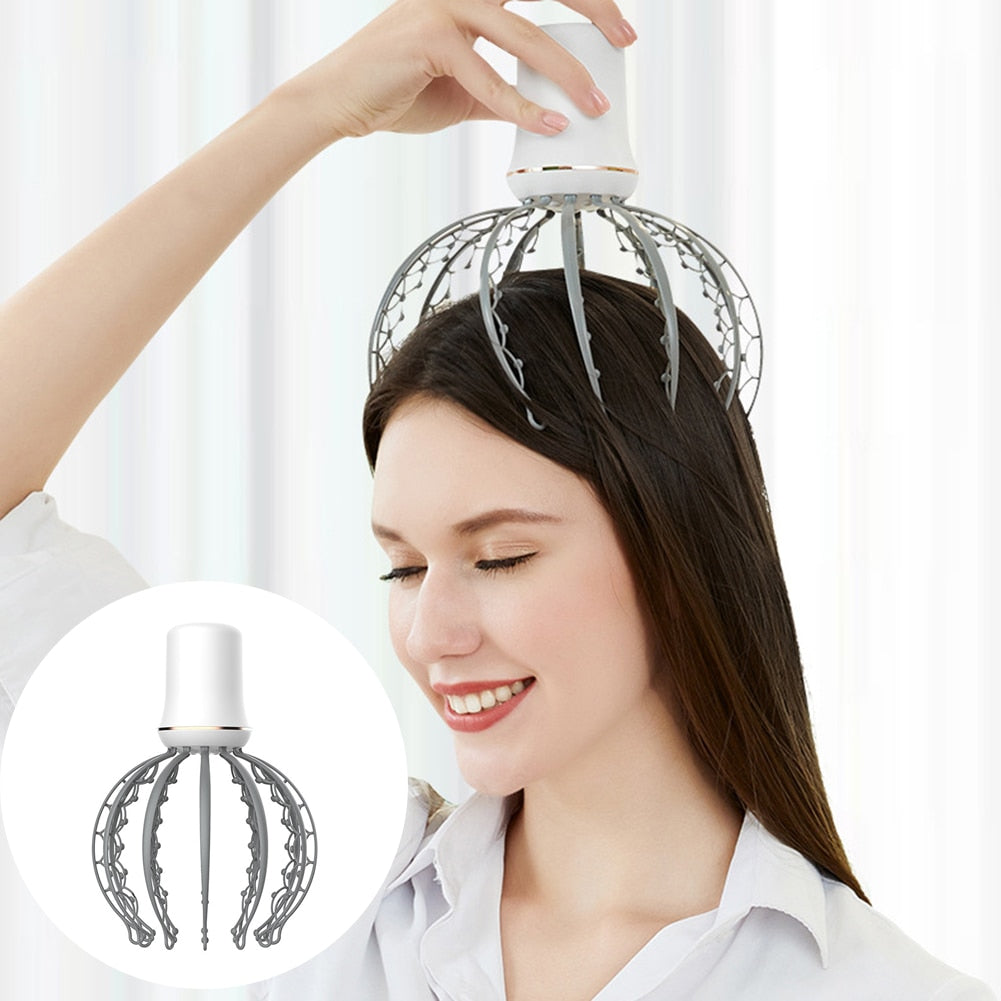 Electric Octopus Head Massager For Relaxation And Relief