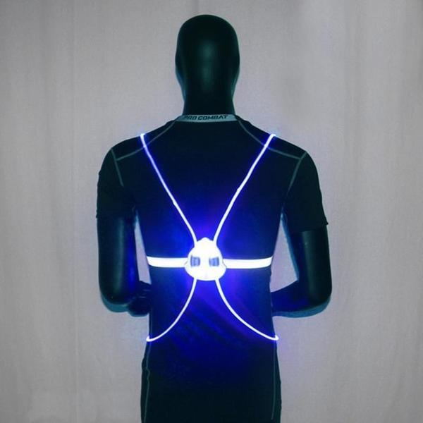 Led Running Vest With Flashing Lights - High Visibility For Night Safety