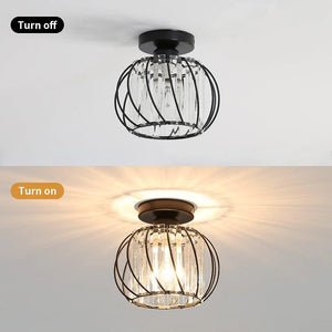 Modern Creative Lantern Shape Glass Ceiling Light