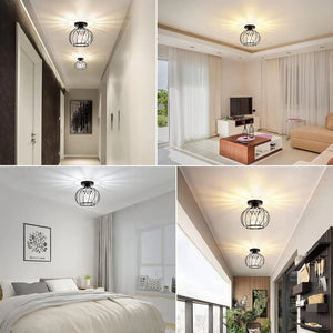 Modern Creative Lantern Shape Glass Ceiling Light