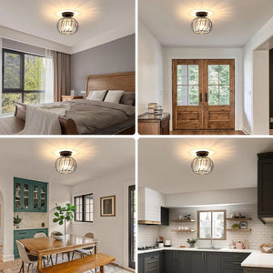 Modern Creative Lantern Shape Glass Ceiling Light