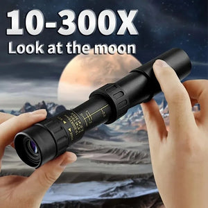 HD Monocular Telescope 10-300x Zoom Waterproof Portable
