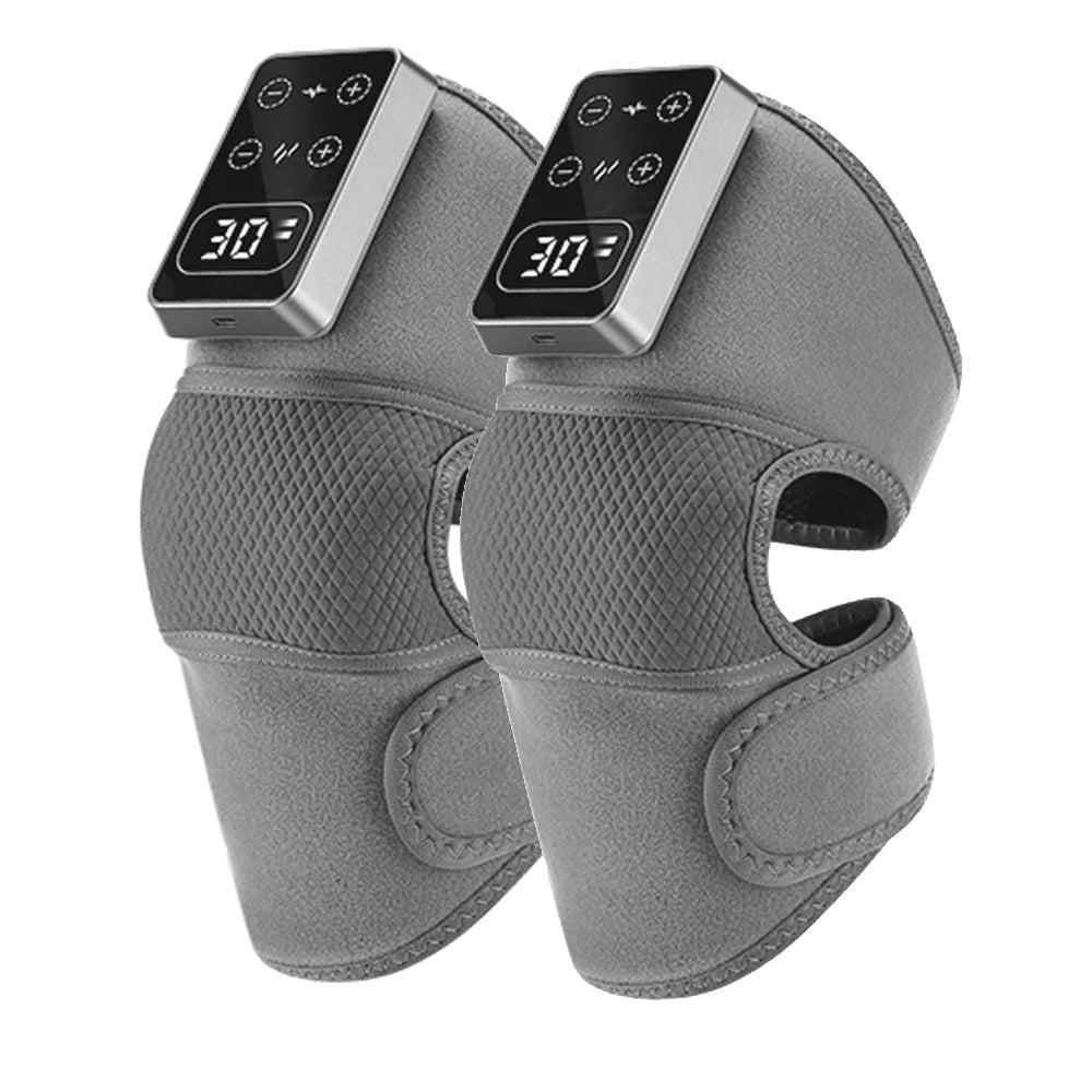 Heated Knee Massager Wrap With 3 Heat Levels And Vibration 1005010519634599-1PC Black