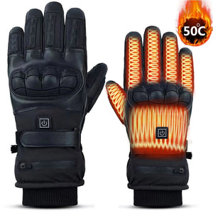 Heated Motorcycle Gloves With Touchscreen Fingers And Anti Slip Palm 1005008144988213-Shell Gloves Usb