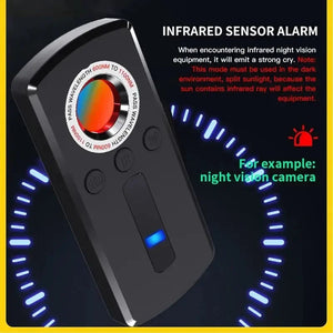 Hidden Camera Detector With Rf Ir Red Modes For Privacy Protection 1005006995881049-al