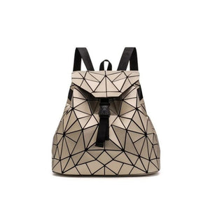 Holographic Geometric Matte Backpack