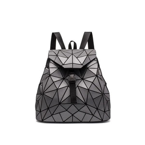 Holographic Geometric Matte Backpack
