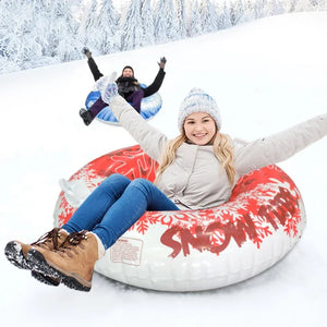 Inflatable Pvc Snow Tubing Sled Ring With Handles For Winter Fun 1005008576890155-C-Striped Yellow