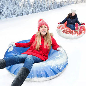 Inflatable Pvc Snow Tubing Sled Ring With Handles For Winter Fun 1005008576890155-C-Striped Yellow