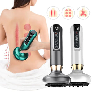 Infrared Heating Therapy Electric Cupping Machine Portable Rechargeable Cupping Device with 12 Temperature Levels