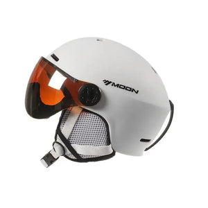 Inmold Ski Helmet With Integrated Goggles Pc Eps Adult Protection 32971475269-Black-M