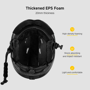 Integrated Ski Helmet With Visor Goggles, Adjustable Fit, 14 Vents 1005007383067870-PURPLE-M