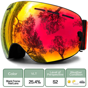 Interchangeable Lens Ski Goggles With Anti Fog Uv Protection Otg 32719782428-C2 Blue Blue