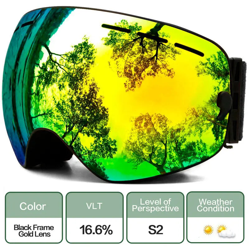 Interchangeable Lens Ski Goggles With Anti Fog Uv Protection Otg 32719782428-C2 Blue Blue