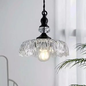 Chic Glass Flower Pendant Light