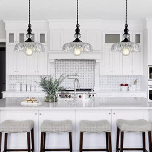 Chic Glass Flower Pendant Light