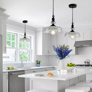 Chic Glass Flower Pendant Light