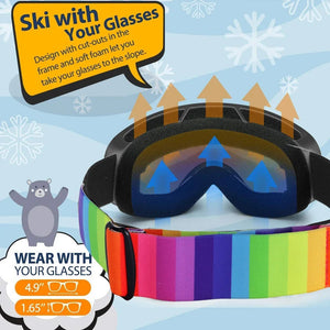 Kids Ski Goggles With Anti Fog Double Lens Uv400 Protection 1005006171277764-Ski Goggles