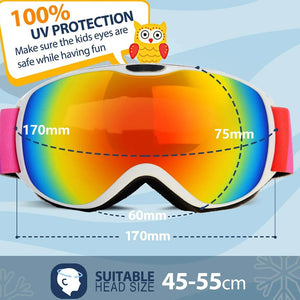 Kids Ski Goggles With Anti Fog Double Lens Uv400 Protection 1005006171277764-Ski Goggles
