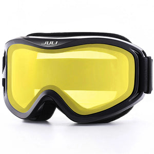 Kids Ski Goggles With Anti Fog Uv400 Lens And Flexible Frame 1005003217537497-D1 Black Red Kids
