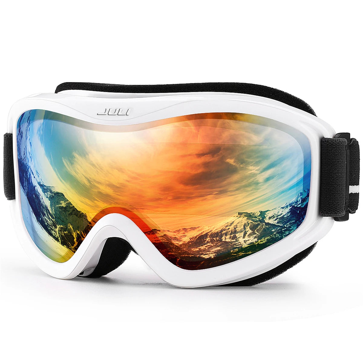Kids Ski Goggles With Anti Fog Uv400 Lens And Flexible Frame 1005003217537497-D1 Black Red Kids