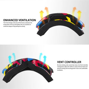 Kids Ski Goggles With Anti Fog Uv400 Lens And Flexible Frame 1005003217537497-D1 Black Red Kids
