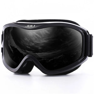 Kids Ski Goggles With Anti Fog Uv400 Lens And Flexible Frame 1005003217537497-D1 Black Red Kids