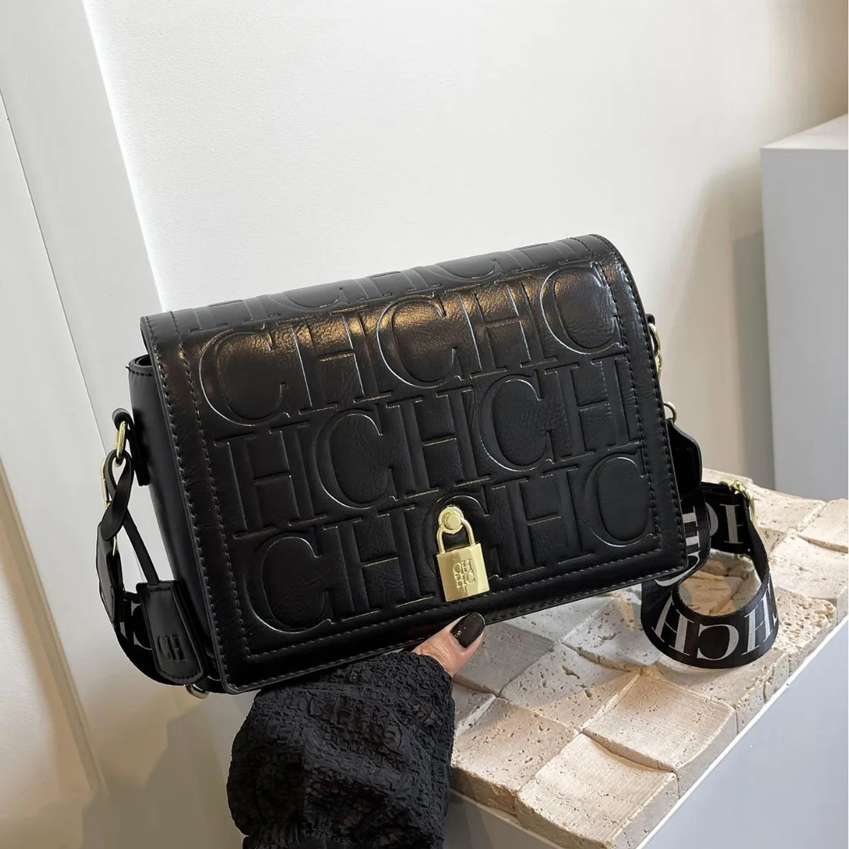 Large Capacity Letter Embossed Crossbody Bag For Valentines Gifts For Her 1005010548461540-GRAY