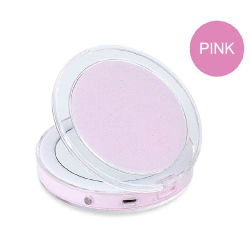 LED Lighted Compact Mirror 3X Magnifying Portable Sensor